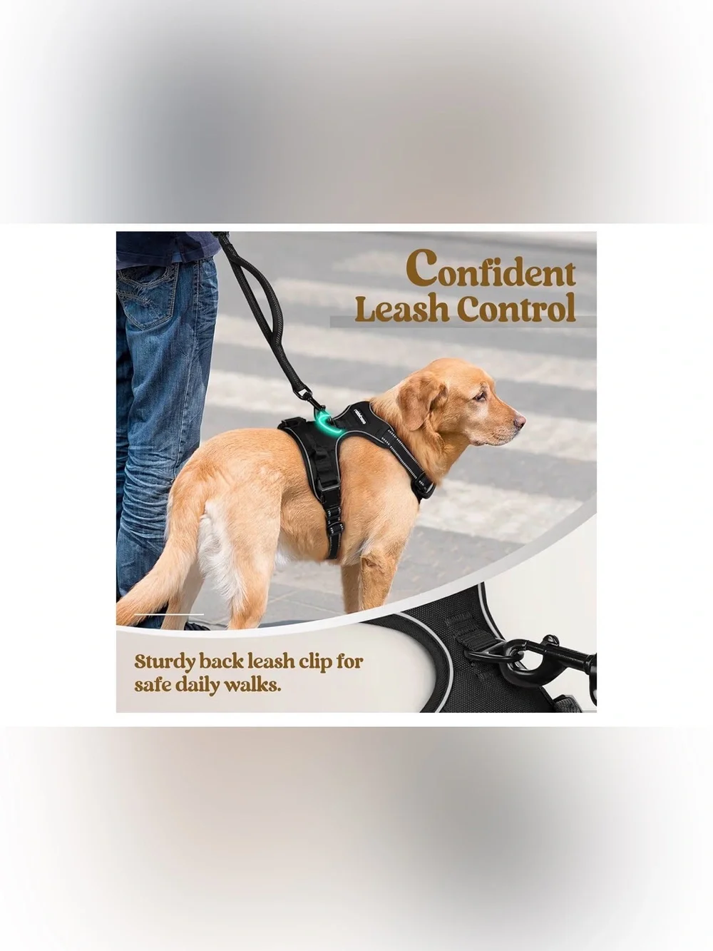 Dog Harness with 2 Leash Clips No-Pull Reflective Vest Size - Open Box - Large - Picture 6 of 9